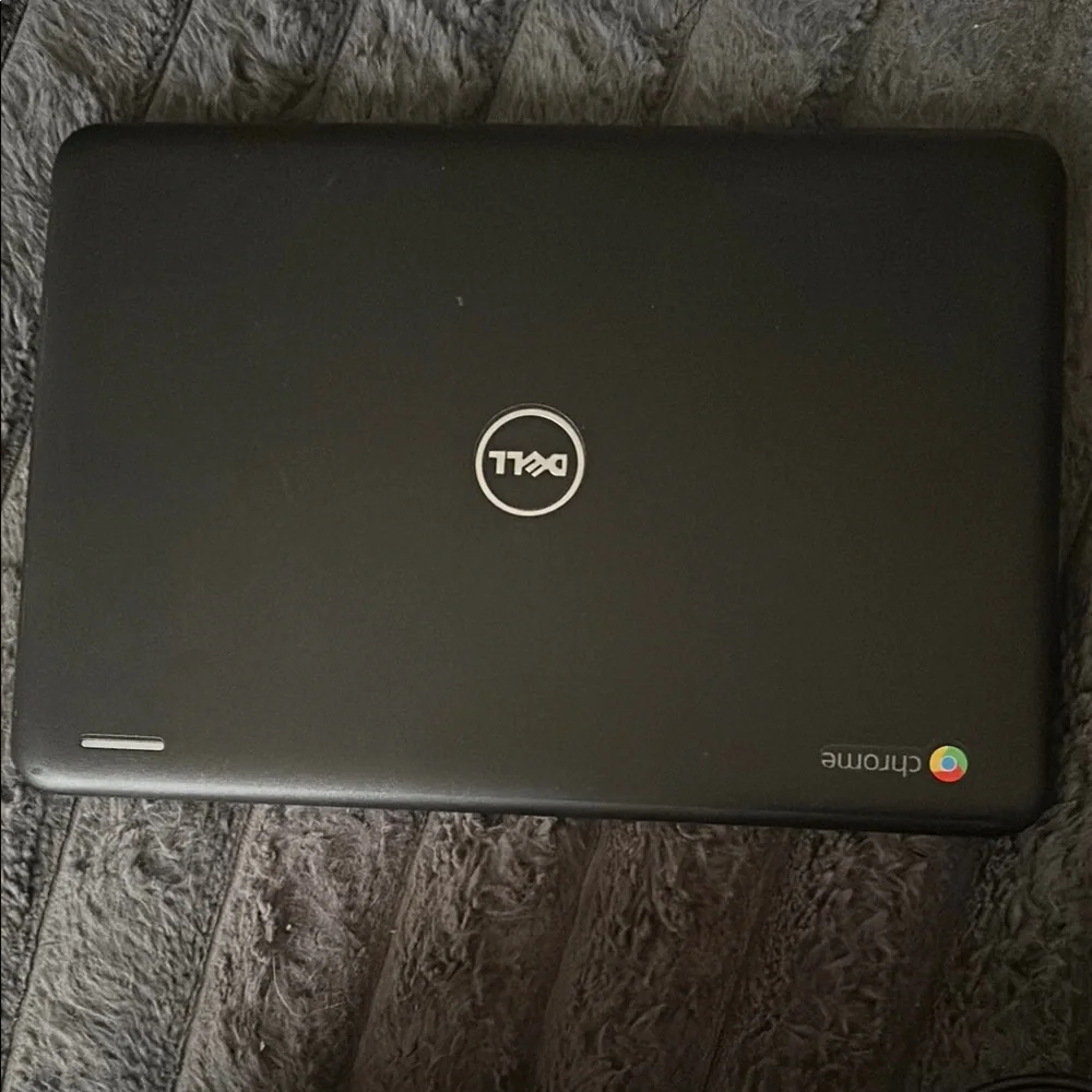 Dell Black Laptop Sleek Chromebook Design